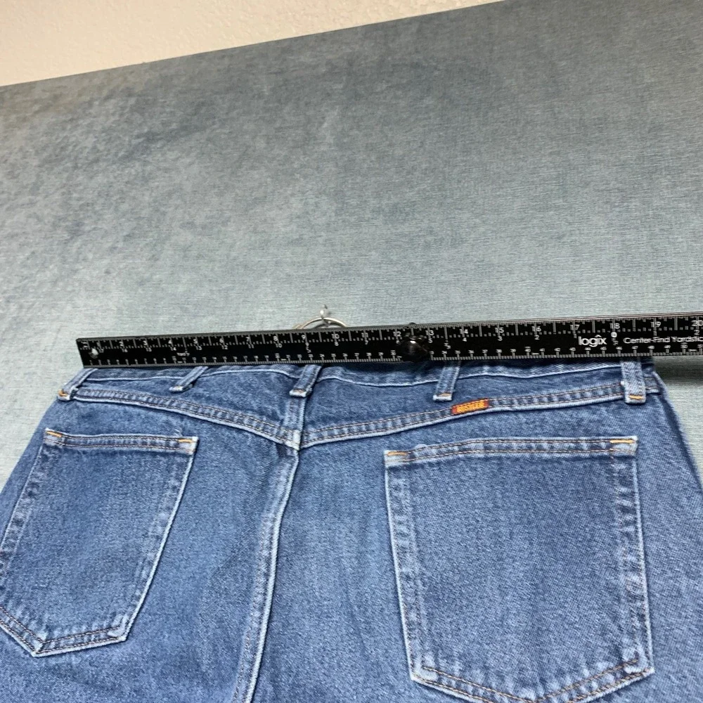 Rustler Jeans Mens 38x29 Blue Denim Relaxed Fit Faded Medium Wash Straight Leg